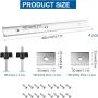 Aluminum Alloy T-Track 400mm Blue with Self Tapping Screws M8 Handles M8/M6 T-Track Sliding Nuts for Woodworking Workbench Saw