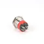 22MM 18A 250V 6Pin LED Light Button Switch Momentary Reset Metal Push Button Switch 