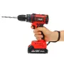 Mensela ED-LX2 18V Cordless Brushless Impact Drill Driver Electric Hammer Drill Screwdriver 25+3 Gear Torque 2 Variable Speed W/ 2.0Ah Battery for Makita for Drilling Wood Metal