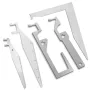 5PCS Stainless Steel Multi-Functional Pry Bar Tool Ergonomic Handle Waterproof Design Nail Puller Bottle Opener Portable Emergency Tool for Firefighters Police EMS