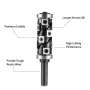 1/2\ Shank Tungsten Carbide Inserts Flush Trim Router Bit 1-1/4\ 1-1/8\ Cutting Diameter 2-9/16\ Cutting Length Template Router Bit Top & Bottom Bearings Trimmer for Woodworking Trimming
