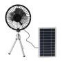 Monokristalin Fotovoltaik Panel ile Güneş Enerjili Fan Egzozu Kompakt Taşınabilir Su Geçirmez 15W Güç Çıkışı USB-C USB-A DC Çıkış Arayüzleri Kamp ve Açık Hava Aktiviteleri için İdeal