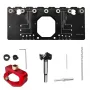 35mm Hinge Punch Locator Hinge Jig Cabinet Hardware Jig Shelf Pin Drill Guide Aluminum Alloy Hole Opener for Door Concealed Installation Household Tools