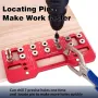 5mm 1/4 Inch Aluminum Alloy Cabinet Hardware Jig Pocket Hole Jig Drill Guide Shelf Pin Punch Locator for Straight Holes