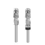 LAVIE 1/4\ Shank Woodworking Solid Carbide CNC Router Bit Spiral Compression Top Bearing Flush Router Bit Ideal for Carving Trimming Milling
