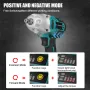 Drillpro 18V Brushless Electric Wrench 0-6200 RPM 800N.M Torque LED Work Lights Suitable for Construction Woodworking Heavy Duty Maintenance
