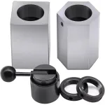 5C-CB 5C Collet Block Set with Square and Hexagonal Clamps Quick Tightening Handle and Locking Rings Compatible Perfect for Secure and Efficient Clamping Needs