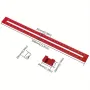 300mm Woodworking Ruler with Slide Stops Adjustable Circular Drawing Ruler Carpenty Square Aluminium Benchmark Ruler Inch and Metric Scale