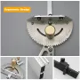Wnew Ugraded Table Saw Miter Gauge with 27 Angle Stops / 450mm Box Joint Tenon Fence / Flip Stop for Repeatable Angled Cuts for Woodworking Table Saw