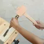 7PCS Premium Wood Turning Carving Chisels Set DIY Woodworking Sculpting Tools Includes Flat Curved Skew Chisels and Wooden Hammer