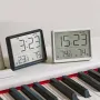 LCDデジタル目覚まし時計、温度湿度モニター付き大型ディスプレイ、多機能マグネット式デザイン、ポータブルでコンパクト、旅行、デスク、ナイトスタンドに最適