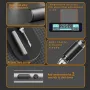 Besi Pemateri Pintar T65 dengan Teras Pemanasan Besi 6PCS Pemanasan Cepat 65W Suhu Boleh Laras 150~450℃ Auto Tidur PD+QC Pengecas Pantas Pemegang Aloi Aluminium