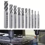 10 ADET 4 Kanallı Freze Uçları 2-12mm Düz Freze Kesici Düz Şaftlı Matkap Uçları Ahşap / Çelik / Titanyum için