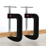 1Pcs C Clamp 4 Inch Heavy Duty G-Clamp Wood Working Clamp with Quick Move Button for DIY Carpentry Woodworking Welding/Building