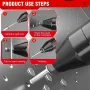 Drillpro 720W Brushless Electric Rivet Gun High Power Cordless Tool with 2000RPM Speed 588N.M Torque Suitable for 2.4~5.0mm Rivets Compatible with Mak 18V Battery Powerful Efficient Versatile