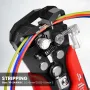 [EU Direct]KAIWEETS KWS-103 Dụng cụ tuốt dây đa năng 10-24AWG Tước 10-22AWG Kẹp chặn có thể điều chỉnh Tay cầm TPR