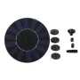 Mini pompe à fontaine solaire pour bassin de jardin avec panneau solaire 1,5 W 7 V, grande capacité de levage 110 cm, débit maximal 190 l/h, 6 têtes de pulvérisation réglables, idéale pour les bains d'oiseaux et les décorations extérieures.