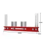 Closet Rod Mounting Fixture Template Tool Positioning Bar Punching Positioning Ruler 300x25x120mm Adjustable 1-90mm Wardrobe Boom Installation Tool for Closet for Mounting Cabinet Boom Drawer Bearings