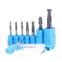 Drillpro 1-10mm HRC55 TiAlN 2 Flutes End Mill Cutter Tungsten Carbide Milling Cutter CNC Tool