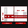 Closet Rod Mounting Fixture Template Tool Positioning Bar Punching Positioning Ruler 300x25x120mm Adjustable 1-90mm Wardrobe Boom Installation Tool for Closet for Mounting Cabinet Boom Drawer Bearings