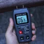 BSIDE EMT01 Medidor de umidade de madeira portátil digital LCD 0~99,9% Pinos integrais Desligamento automático