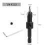 LAVIE 1個 1/4 六角シャンク HSS 皿穴木工ルータービットセット フライスカッター ネジ抜き レモン 解体