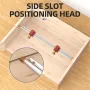 ENJOYWOOD 3 In 1 Modular Bar Gauge Bar Clamping Positioning Compass Tool Woodworking Scribe Circle Drawing Ruler for for Inside Corner / Outside Measurements