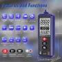 Automatic Anti-burning Pen Multimeter Industrial AC Voltage & Frequency Tester Non-Contact Electrical Voltmeter with Flashlight 0.1 Precision