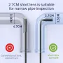 INSKAM 4.3\ IPS Display Endoscopio Telecamera di Ispezione 1080P HD Lente Corta da 2,7 cm 170° Visualizzazione per Condotti Stretti 3.5H Batteria a Lunga Durata da 2000 mAh IP67 Impermeabile