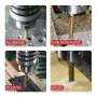 6 PCS Set Mata Bor Tangga Baja Berkecepatan Tinggi Titanium Dilapisi 4-12mm 4-20mm 4-32mm Mata Bor Bergerigi untuk Logam Plastik Kayu Alat Kokoh