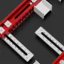 Closet Rod Mounting Fixture Template Tool Positioning Bar Punching Positioning Ruler 300x25x120mm Adjustable 1-90mm Wardrobe Boom Installation Tool for Closet for Mounting Cabinet Boom Drawer Bearings