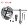 Red Arrow Reversible 3.5 Inch Wood Turning Chuck 1-Inch x 8TPI Thread Wood Lathe Chuck Accessory Jaws Wood Lathe Turning Tool