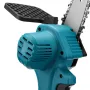 550W 21V 4'' Mini Cordless One-Hand Electric Chain Saw Woodworking Wood Cutter W/ 2pcs Battery