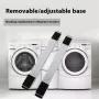 Adjustable Appliance Base with Double Row 24 Wheels 45-70cm Length 300KG Load Capacity Enhanced Mobility Sturdy Construction for Heavy Appliances in Black or Silver