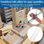 Aluminum Alloy T-Track 400mm Blue with Self Tapping Screws M8 Handles M8/M6 T-Track Sliding Nuts for Woodworking Workbench Saw