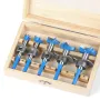 5PCS Hex Shank Hinge Boring Forstner Drill Bit Set Countersink Bit 15-35mm Cutting Diameter Hole Opener Hinge Hole Cutter for Woodworking / Plastic / Plywood