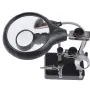 8X Adjustable High Magnification Glass Desktop Magnifier 6 LED Lights for Perfect Illumination Lightweight Portable Detail Work Tool