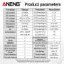 ANENG PN128 Clamp Meter 4000 Count Multimeter AC/DC Current Voltage Resistance Capacitance Temperature Measurement Tool with Backlit LCD