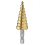 Drillpro 3Pcs 1/4 Inch Hex Shank HSS Titanium Coated Step Drill Bit Set 3-12/4-12/4-20mm