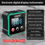 CZDang Digital Display Inclinometer Four-sided magnet Angle Finder Bevel Gauge Protractor with 1.8\FSTN Screen Rechargeable Battery Four-Sided Magnets Type-C Charging
