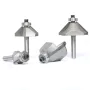 4PCS 45 Degree Chamfer Router Bit Set 1/4\ Shank Carbide Tipped 1/4\ 1/2\ 3/4\ 7/8\ Bevel Length for Edge Forming Woodworking Tool