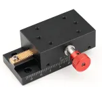 Dove Tail Displacement Platform 40mm Travel Range CNC Aluminum Alloy 0.01mm Precision Brass Rack and Pinion Control