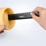15cm/30cm Woodworking Black Marking Ruler Aluminum Alloy Water Droplet Ruler Drawing and Drawing with A Ruler Measurement Tools