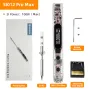 SEQUER SI012 Pro Max SI-B2 Portable OLED Soldering Iron with Color Ambience Light Chinese English and Russian Menu Applicable SI Soldering Iron Tips Support PD|QC|3S-6S Battery Power Supply