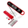 Digital Meat Thermometer Foldable Probe Fast Reading -50℃ to 300℃ Auto-Off LCD Display for Cooking BBQ Kitchen