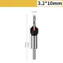 4-in-1 Countersink Drill Bit Set with Low Friction Depth Stop 6.25mm Shank Tungsten Steel Drill Bits 2.8mm 3.2mm 3.5mm 4.0mm Drill Bits for Woodworking Metalworking
