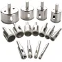 15PCS 15mm-50mm Diamond Drill Bits Hole Saw Diamond Drill Bit Set For Diamond Coating Carbon Steel For Glass Ceramics Porcelain Ceramic Tile