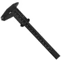ETOPOO 6 İnç/ 150 mm Mini Plastik Kumpas Çift Ölçekli Ölçüm Aleti Dikdörtgen Vernier Kumpası Hızlı Okuma Kayar Ölçüm Cetveli Kaş Şablonu Makyaj Öğrenci Okul Ofis Ev