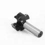 1/2 Inch 8mm 12mm Shank 4 Flutes CNC Spoilboard Surfacing Router Bit Slab Flattening Router Bit with 1-1/2\ Cutting Diameter for Woodworking