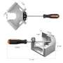 4pcs Right Angle Clamps Housolution Single Handle 90° Aluminum Alloy Corner Clamp Clamps for Woodworking Adjustable Swing Jaw Woodworking Tools Photo Frame Vise Holder